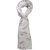 White Base Swan Print Stole For Girls By Slover