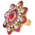 Traditional Maroon   CZ Ring by 24Karats