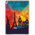 Casotec Colored Paris Design 2D Printed Hard Back Case Cover for Apple iPad Pro 9.7