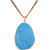 Black Listed Blue Copper With Blue Stone Pendants For Women