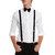 BLACK SUSPENDER AND BOW TIE COMBO -BK