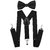 BLACK SUSPENDER AND BOW TIE COMBO -BK