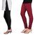 Stylobby Black And Maroon Cotton Lycra Pack Of 2 Leggings