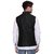 RG Designers Men's Sleeveless Nehru Jacket BlackSilkJacket