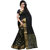RoopMantra Raj Black Color Cotton Silk Saree with Blouse Piece