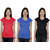 IndiWeaves Women's Cotton  Solid T-Shirt Combo 3 (Pack of 3 T-Shirt)