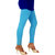 Diamond Fashion Sky Blue Color Bottom Zipper Cotton Lycra Women Leggings