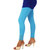 Diamond Fashion Sky Blue Color Bottom Zipper Cotton Lycra Women Leggings