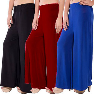 Buy Combo pack of stylish ,trendy Causal Palazzo Pants and trousers For ...