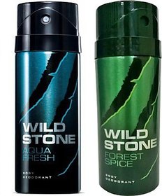 Wild Stone Aqua Fresh, Forest Spice Deodorant (Set of 2) 150ml each