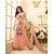 RapidDukan Semi-Stiched Peach Color Long Embroidered Anarkali Suit Dupatta MaterialSF788