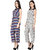Westrobe Women White Tiger And Zig Ziag Printed Jumpsuits Combo