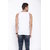Cult Fiction White Color Round Neck Regular Fit Sleeveless Cotton Tshirt For Mens