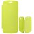 Green Flip Cover Back Replace Book Case for Micromax A110 Canvas 2 Superfone