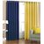 Panipat Textile Hub Navy Blue Plain OR Yellow Polyster Eyelet Window Curtains set of 2 Size 4x5 (PT2WC-341)