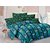 Valtellina Cotton Stripes Blue Double Bedsheet with 2 Contrast Pillow Covers(TC-129)