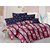 Valtellina Cotton Stripes Pink Double Bedsheet with 2 Contrast Pillow Covers(TC-129)