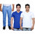 Indistar Men's Combo Pack Offer 1 Ragular Fit Denim Jeans with 2 Cotton Round Neck Half Sleeve T-Shirt (Size-M)