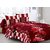 Valtellina Cotton Floral Maroon Double Bedsheet with 2 Contrast Pillow Covers(TC-129)