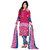 Khushali Presents Printed Crepe Dress Material (Pink,Navy Blue,White)