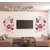 Walltola PVC Multicolor TV Background Floral Wall Sticker (59X35 Inch) (No of Pieces 2)