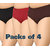 4 Nos. Ladies Multi Color Braded Cotton Panty