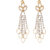 Jazz Jewellery Designer Gold Plated Multiple Long Chain With CZ Stones Dangle Earrings For Womens