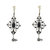 Jazz Jewellery Designer Antique With Black CZ Stones Dangle Earrings For Womens