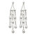 Jazz Jewellery CZ Party wear White Ad Stone Long Chain Dangle Earrings For Womens