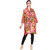 Vaio Fashion Multi Ban Collar With Front Open Tunic /Kurti Floral Print