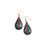 drop shape design green  red colour combination earing