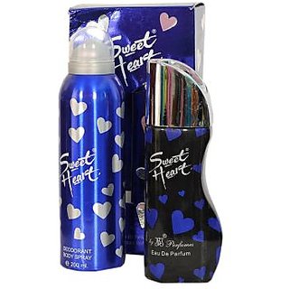 JBJ Exotic Sweet Heart Blue Combo of  Perfume and Deo for men  - 100+150 ml