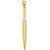 P-100 Exclusive Golden Finish White Crystal Ball Pen with Golden Trim