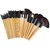 Looks United 24 Pcs Premium Cosmetic Makeup Brush Set With Leather Pouch