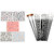 Looks United 15 Pcs Nail Art Brush Set and 5 Self Adhesive Nail Art Stickers Sheets