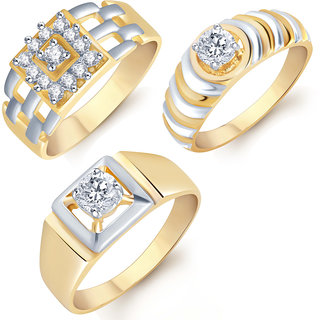 rhodium gold ring