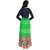 Vaio Fashion Green Denim  Georgette Long Dress