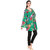 Vaio Fashion Multi V-Neck With H Work Embriodry Floral Print Kurta/Tunic