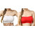 Dealseven fashion  White  Red  Color Free Size  None Padded Tube Combo Bra(Fit Bust Size Between 30 to 36(A  B))
