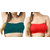 Dealseven fashion  Dark Green  Red  Color Free Size  None Padded Tube Combo Bra(Fit Bust Size Between 30 to 36(A  B))