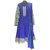 Resham's Royal Blue Anarkali Dress with Dupatta