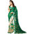 Deepfashion Green Georgette Printed Saree With Blouse