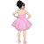 Aarika Pink Girls Net Empire Waist Dress
