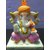 White Marble Finish Pagdi Ganesh Idol