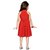 Midage Girls Red Layered Dress