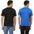 Aqsha Men's Blue & Black Round Neck T-Shirt (Combo)