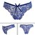 Womens Perspective Soft Lace Panty Blue Pink Red - 2 QTY Surprise