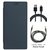 Flip Cover for Micromax Canvas Blaze 4G Q400 with USB Cable and AUX Cable