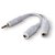 3.5mm Jack Splitter Cable For All Android/Smart And Iphone Headphone Splitter  (White/black)