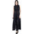 Westrobe Women's Black Front Slit Maxi Dress